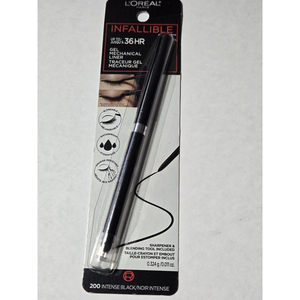 Loreal Infallible Grip 36 HR Gel Mechanical Liner 200 Intense Black